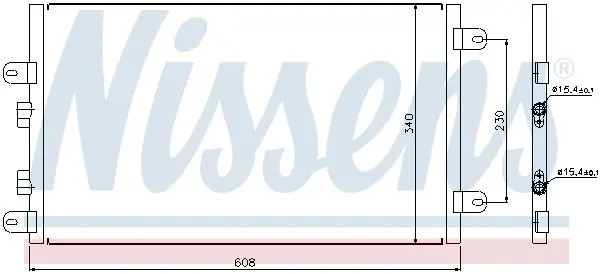 Handler.Part Condenser, air conditioning NISSENS 94552 6