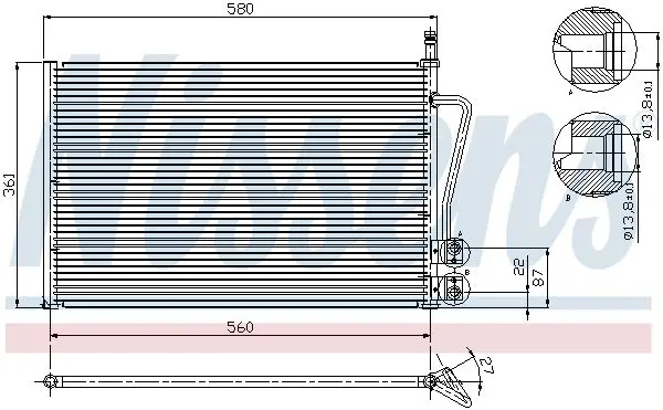 Handler.Part Condenser, air conditioning NISSENS 94587 7