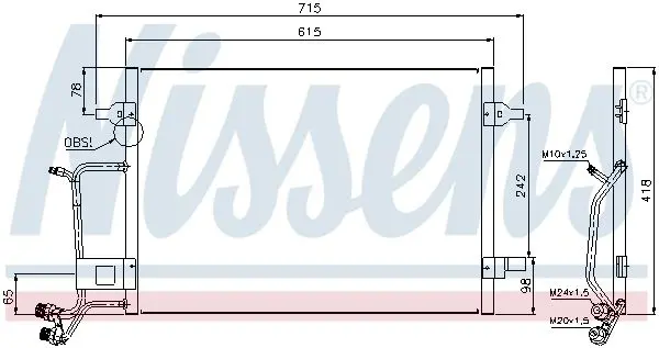 Handler.Part Condenser, air conditioning NISSENS 94594 6