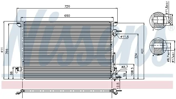 Handler.Part Condenser, air conditioning NISSENS 94597 3