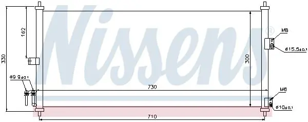 Handler.Part Condenser, air conditioning NISSENS 94616 7