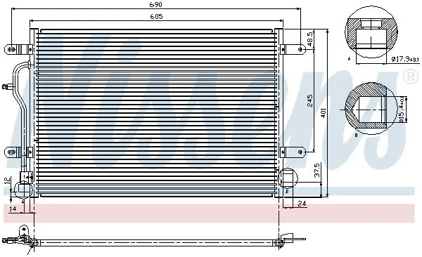 Handler.Part Condenser, air conditioning NISSENS 94665 7