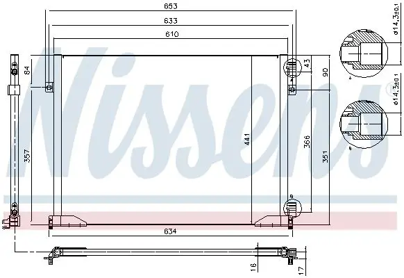 Handler.Part Condenser, air conditioning NISSENS 94671 7