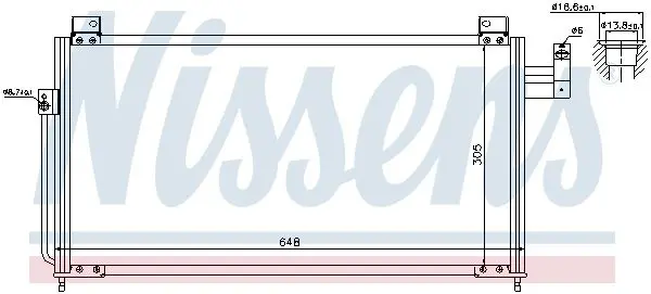 Handler.Part Condenser, air conditioning NISSENS 94705 1