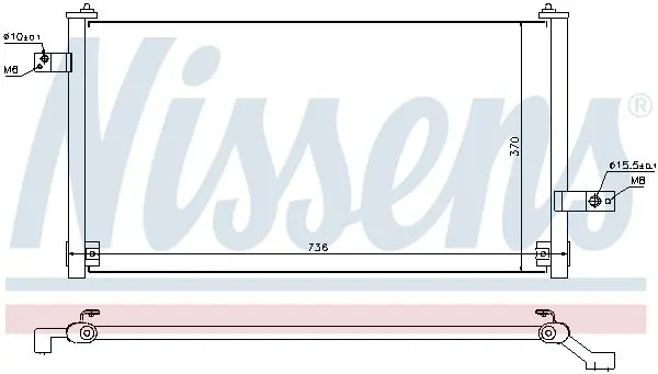 Handler.Part Condenser, air conditioning NISSENS 94847 6