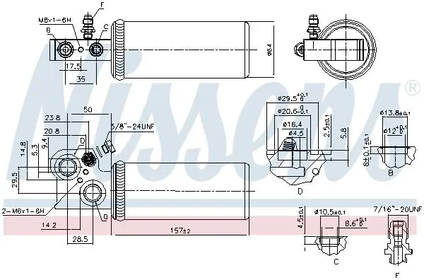 Handler.Part Dryer, air conditioning NISSENS 95037 6