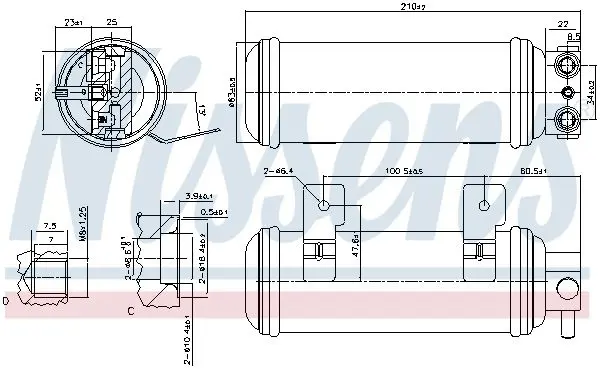 Handler.Part Dryer, air conditioning NISSENS 95057 6