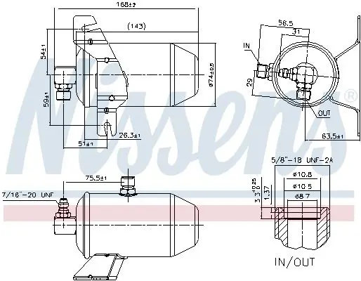 Handler.Part Dryer, air conditioning NISSENS 95104 5