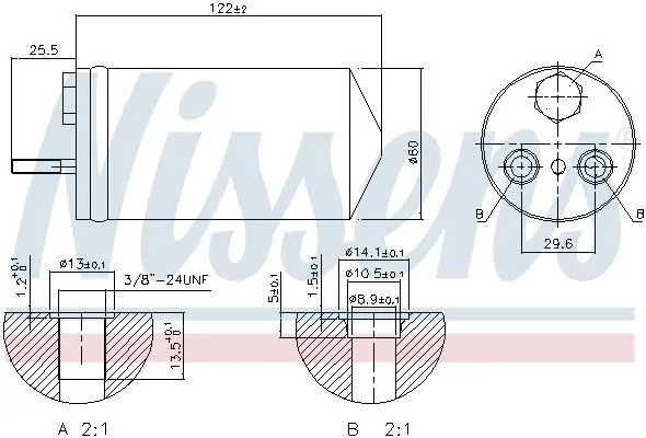 Handler.Part Dryer, air conditioning NISSENS 95138 5