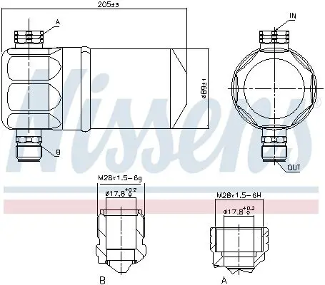 Handler.Part Dryer, air conditioning NISSENS 95165 5