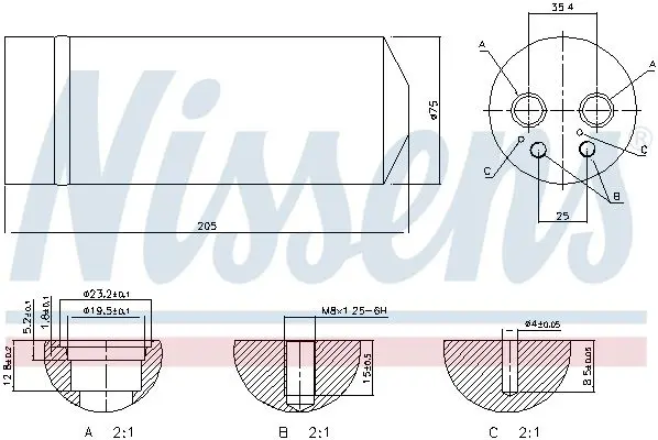 Handler.Part Dryer, air conditioning NISSENS 95314 6