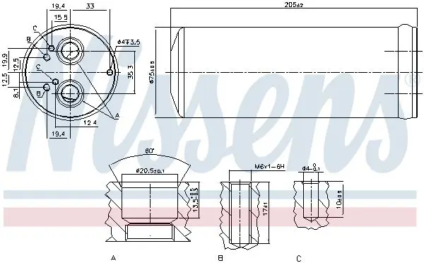 Handler.Part Dryer, air conditioning NISSENS 95352 6