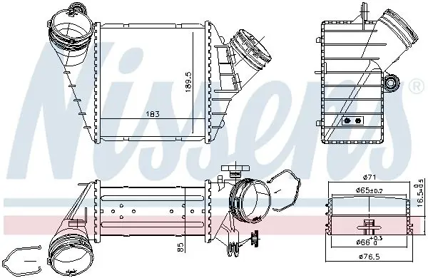 Handler.Part Intercooler, charger NISSENS 96176 5