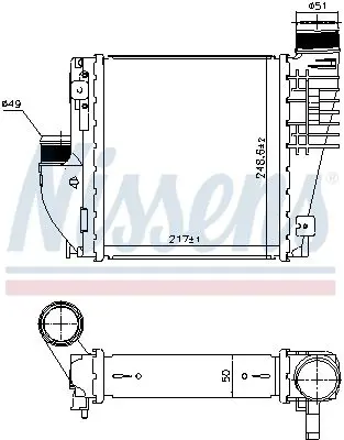 Handler.Part Intercooler, charger NISSENS 96380 6