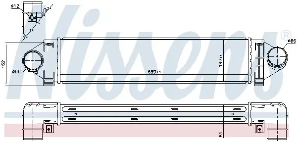 Handler.Part Intercooler, charger NISSENS 96561 6