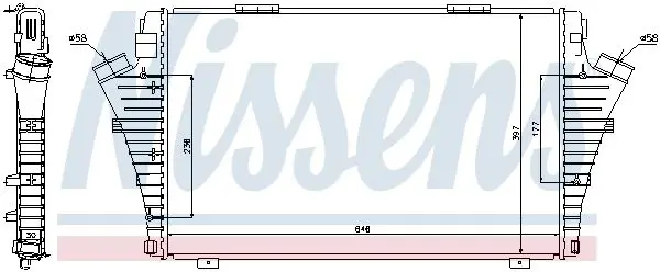 Handler.Part Intercooler, charger NISSENS 96646 5