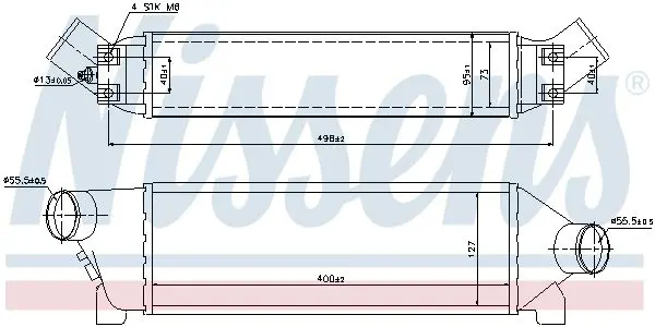 Handler.Part Intercooler, charger NISSENS 96642 6