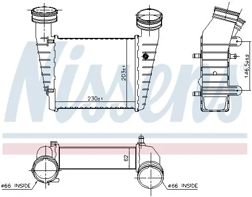 Handler.Part Intercooler, charger NISSENS 96680 4