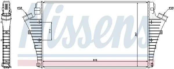 Handler.Part Intercooler, charger NISSENS 96684 5