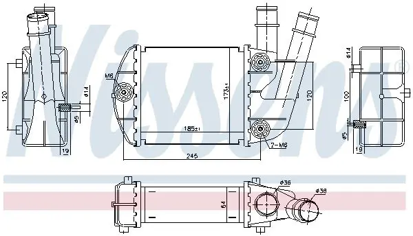 Handler.Part Intercooler, charger NISSENS 96701 1