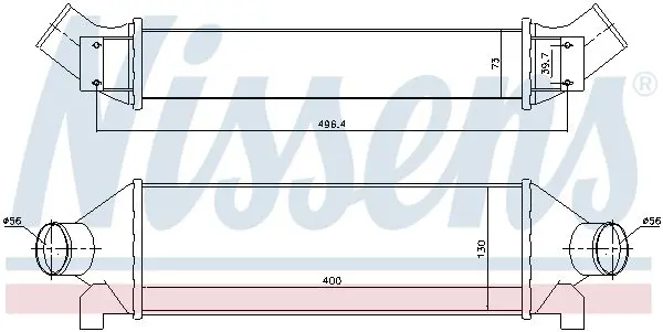 Handler.Part Intercooler, charger NISSENS 96732 6