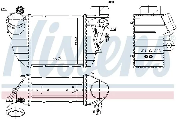 Handler.Part Intercooler, charger NISSENS 96747 6