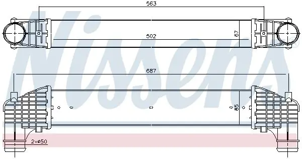 Handler.Part Intercooler, charger NISSENS 96750 6