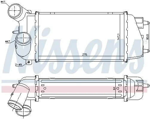 Handler.Part Intercooler, charger NISSENS 96774 6