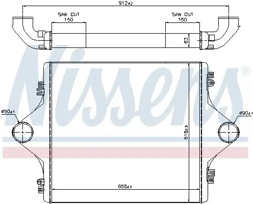 Handler.Part Intercooler, charger NISSENS 96977 1