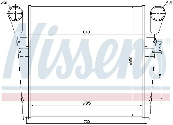 Handler.Part Intercooler, charger NISSENS 97052 1