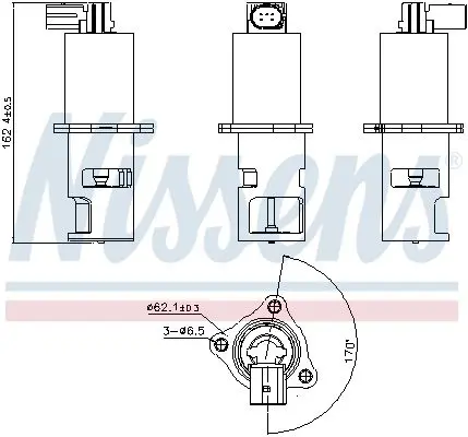 Handler.Part EGR Valve NISSENS 98190 3