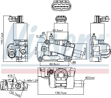 Handler.Part Zawor Egr Corsa B 1.2 16V 98-00 NISSENS 98227 7