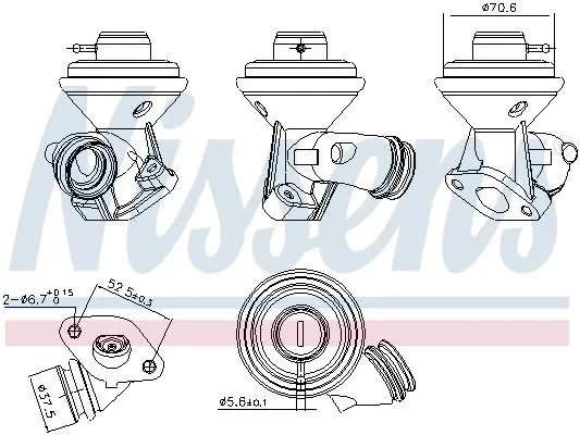 Handler.Part Zawor Egr Fiesta,Fusion 1.4Tdci 01- NISSENS 98228 7