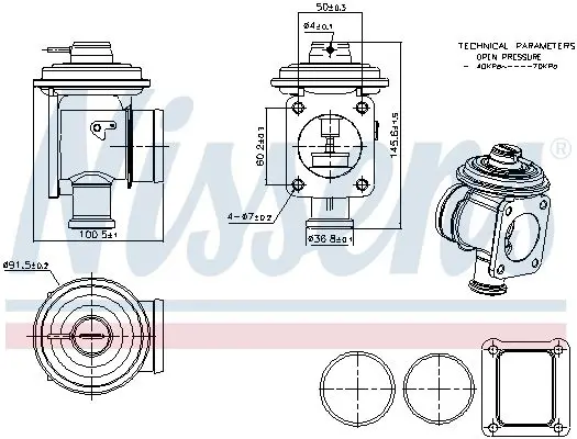 Handler.Part EGR Valve NISSENS 98353 6