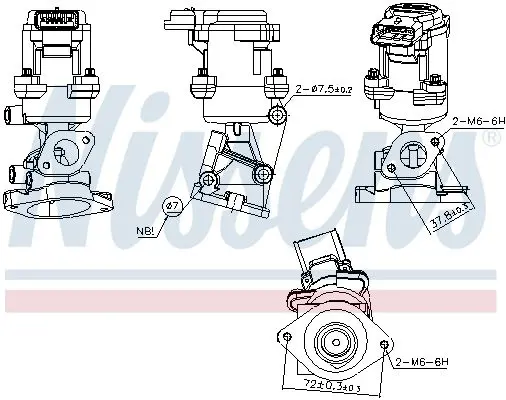 Handler.Part EGR Valve NISSENS 98351 8