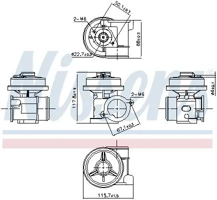 Handler.Part EGR Valve NISSENS 98433 6