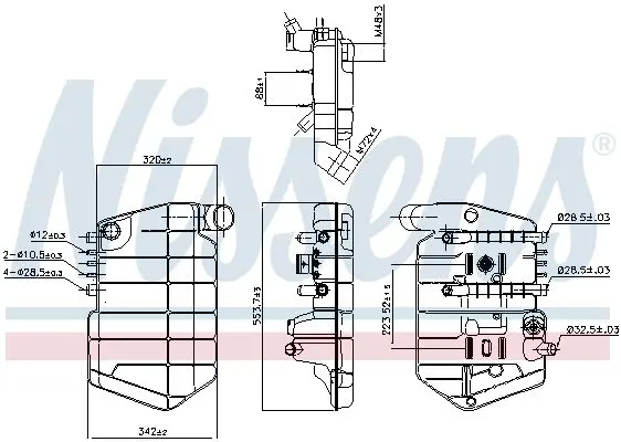 Handler.Part Expansion Tank, coolant NISSENS 996032 5