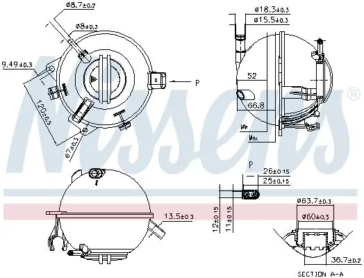 Handler.Part Expansion Tank, coolant NISSENS 996116 5