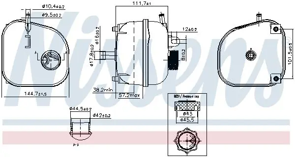 Handler.Part Expansion Tank, coolant NISSENS 996155 5