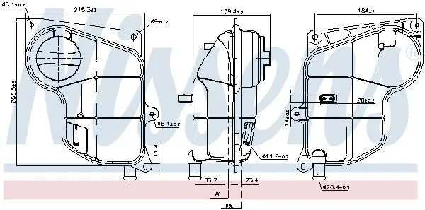 Handler.Part Expansion Tank, coolant NISSENS 996244 6