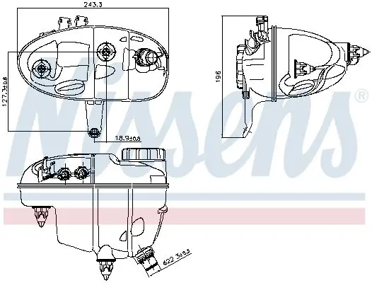 Handler.Part Expansion Tank, coolant NISSENS 996261 4