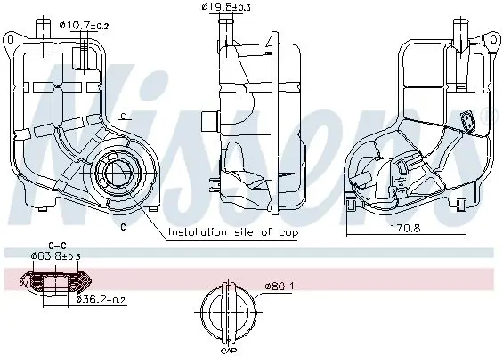 Handler.Part Expansion Tank, coolant NISSENS 996287 1