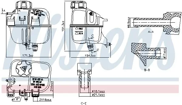 Handler.Part Expansion Tank, coolant NISSENS 996266 5