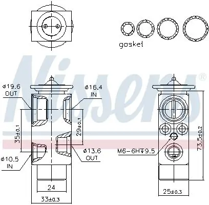 Handler.Part Expansion Valve, air conditioning NISSENS 999358 6