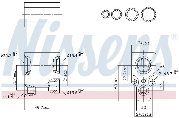 Handler.Part Expansion Valve, air conditioning NISSENS 999349 6