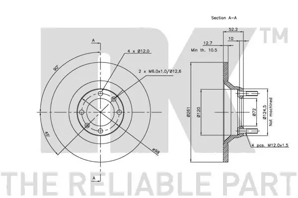 Handler.Part Brake disc NK 201006 2