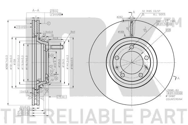 Handler.Part Brake disc NK 201012 3