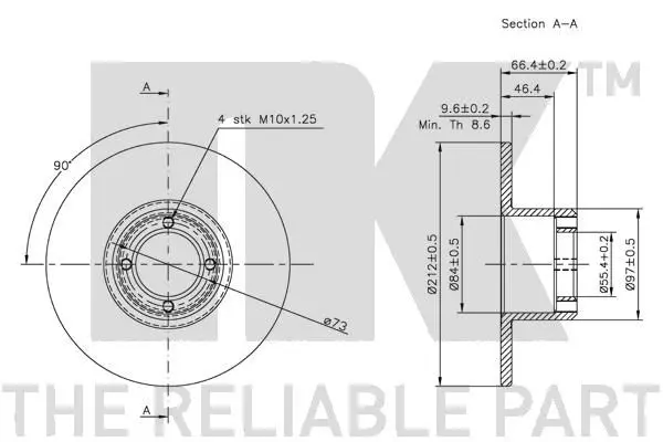 Handler.Part Brake disc NK 201210 2