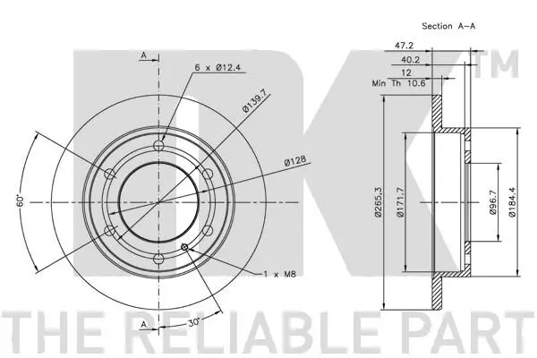 Handler.Part Brake disc NK 201403 3