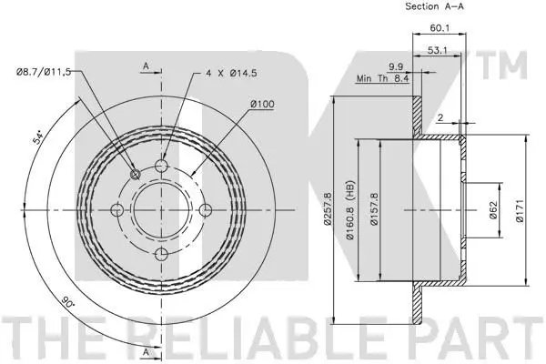 Handler.Part Brake disc NK 201510 3